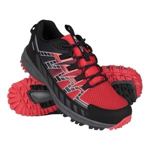 Red and Black Trail Running Sneakers